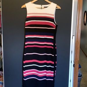 White house black market stripe dress.